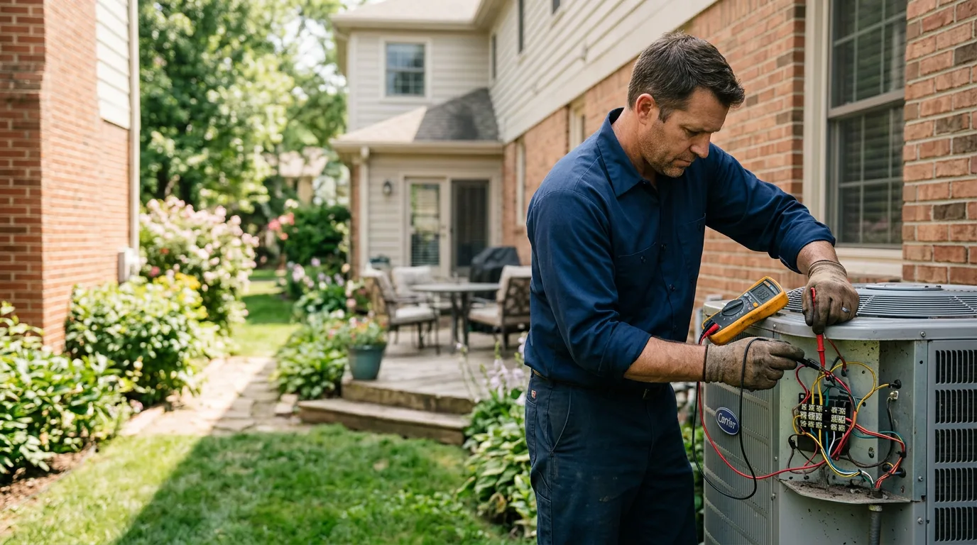 HVAC technician working near Rutland, OH